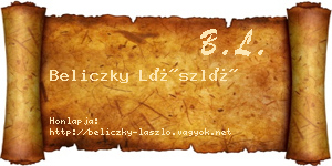 Beliczky László névjegykártya