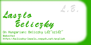 laszlo beliczky business card